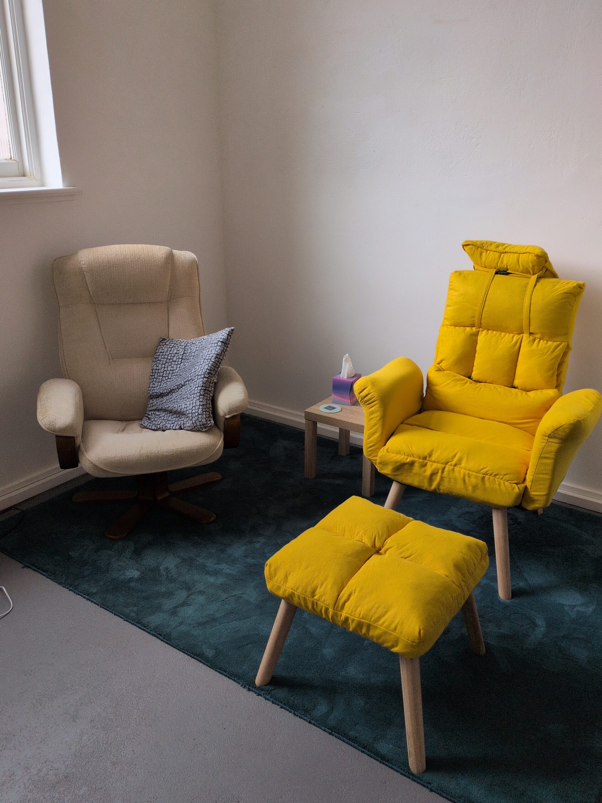 Comfortable seating area inside the Studio